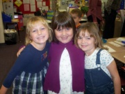 Katie, Harper and Sarah in Mrs. McGowan's Class--Kindergarten