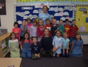 Sarah's Kindergarten class with Student Teacher, Ms. Redfearn