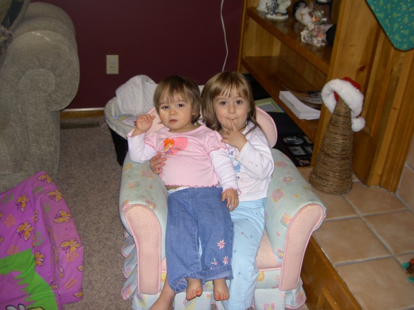 Emma and Chelsea saying ho ho ho