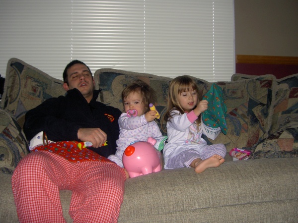 Crazy Christmas morning. WAKE UP DAD!!
